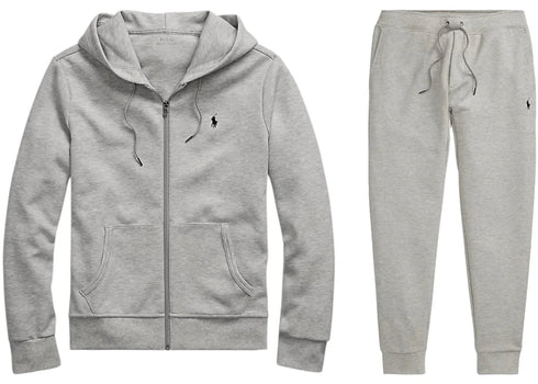 Polo Ralph Lauren Double-Knit Full-Zip Hoodie and Double-Knit Jogger Pant Set Light Sport Heather