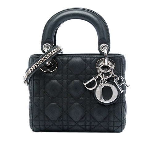Lady Dior Chain Bag Cannage Quilt Lambskin Mini
