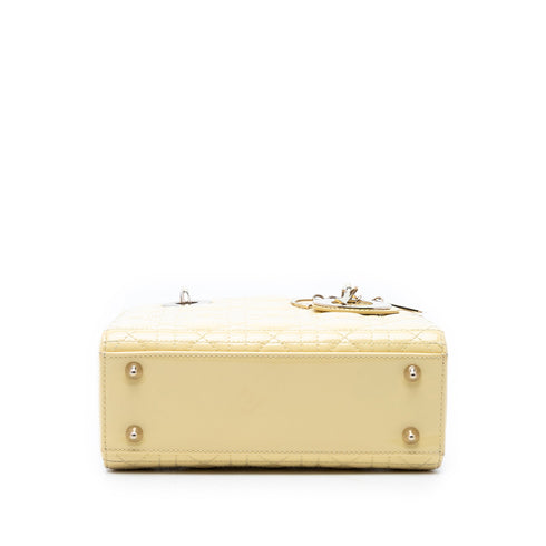 Lady Dior Bag Cannage Quilt Patent Small