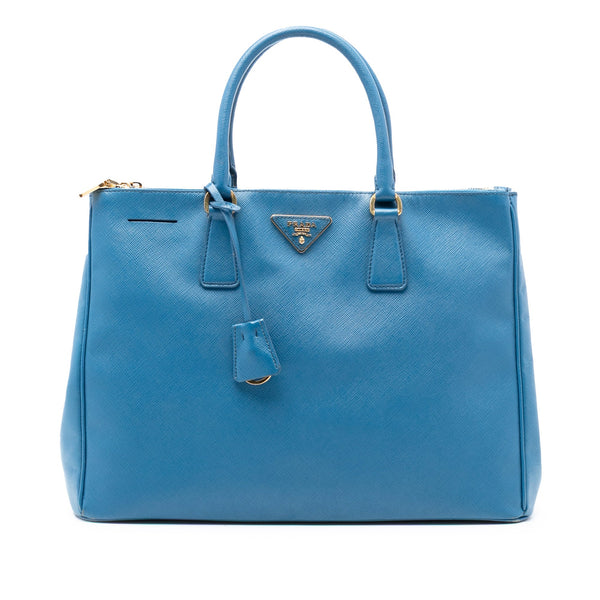 Double Zip Lux Tote Saffiano Leather Large
