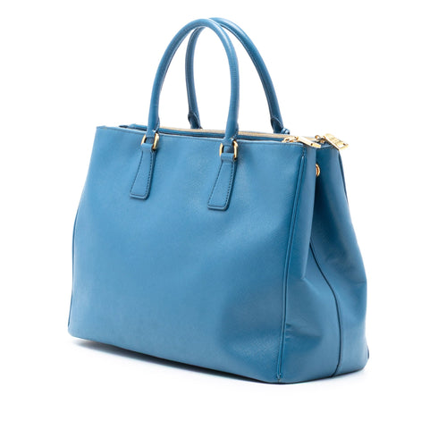 Double Zip Lux Tote Saffiano Leather Large