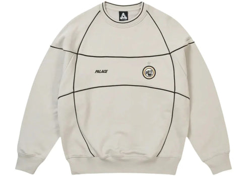 Palace Pro Team Piped Crew Concrete Grey