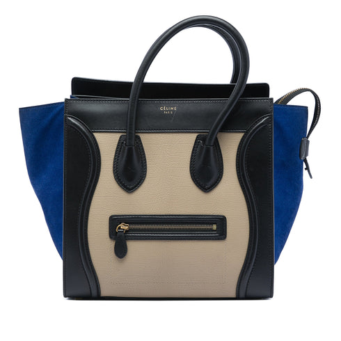 Tricolor Luggage Bag Leather Mini