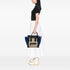 Tricolor Luggage Bag Leather Mini