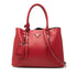 Belted Strap Cuir Double Tote Saffiano Leather Medium