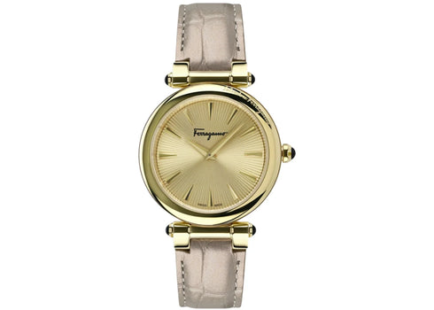 Ferragamo Idillio Leather SFYP00222 (Gold Guilloche)