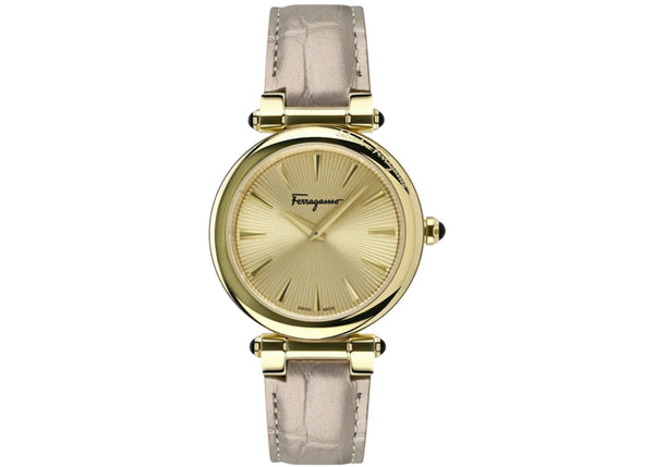 Ferragamo Idillio Leather SFYP00222 (Gold Guilloche)