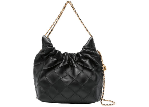 Tory Burch Fleming Mini Hobo Bag Black
