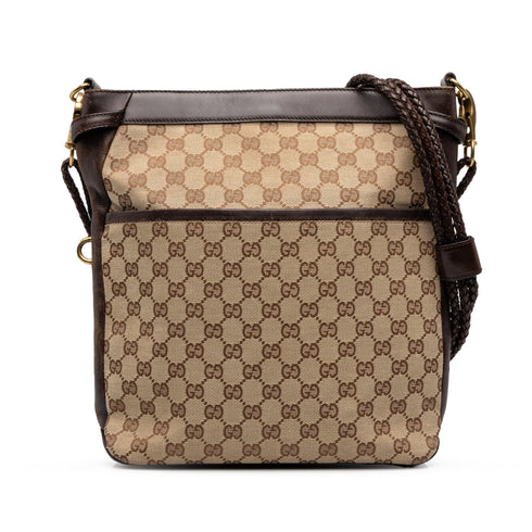 Front Pocket Web Messenger GG Canvas Medium