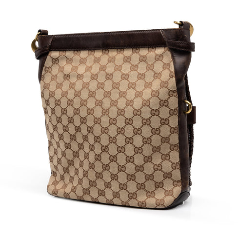 Front Pocket Web Messenger GG Canvas Medium