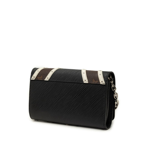 Twist Chain Wallet Epi Leather with Monogram Canvas and Studded Leather