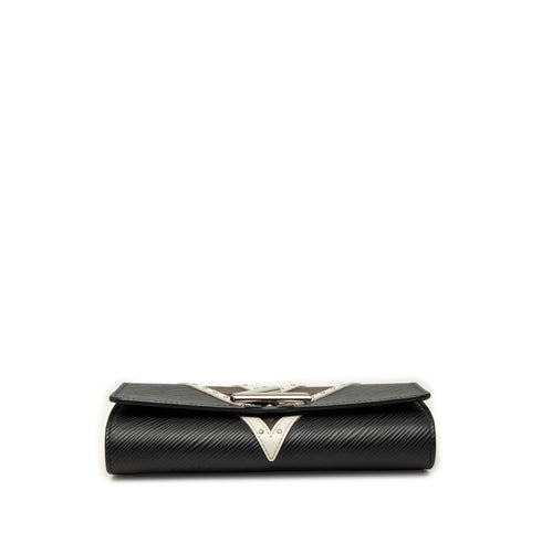 Twist Chain Wallet Epi Leather with Monogram Canvas and Studded Leather