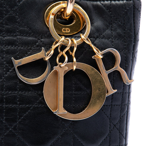 Vintage Lady Dior Bag Cannage Quilt Lambskin Medium
