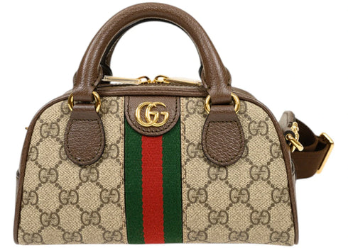 Gucci Ophidia GG Mini Top Handle Beige/Ebony