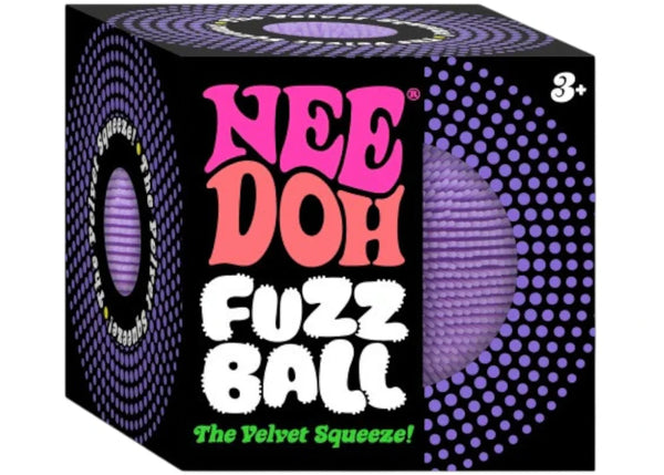 NeeDoh Fuzzball The Velvet Squeeze Squishy Fidget Toy Purple