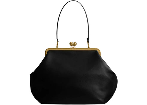 Coach Large Kisslock Frame Bag Brass/Black