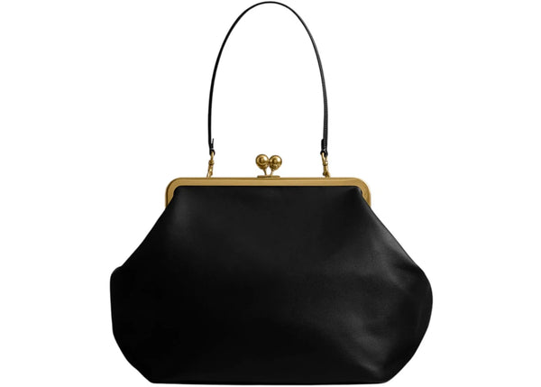 Coach Large Kisslock Frame Bag Brass/Black
