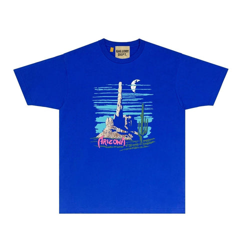 Gallery Dept T Shirt Retro Printed Loose Short-Sleeved Shirt