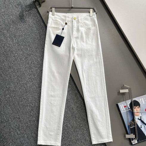 Louis Vuitton Logo-Embroidered Jeans
