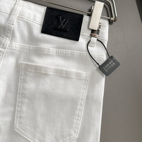 Louis Vuitton Logo-Embroidered Jeans