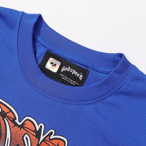 Godspeed T-shirts Urban Skateboard Skull Junior Print Cotton Casual Short Sleeve Men and Women