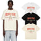 Rhude T-shirts Flag Badge Cotton Casual Short Sleeve Men and Women