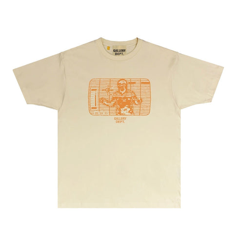 Gallery Dept T Shirt Retro Printed Loose Short-Sleeved Shirt