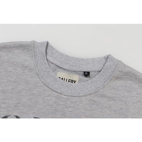 Gallery Dept Long Sleeve Shirt Letter Print Print Long Sleeve Crew Neck Sweater