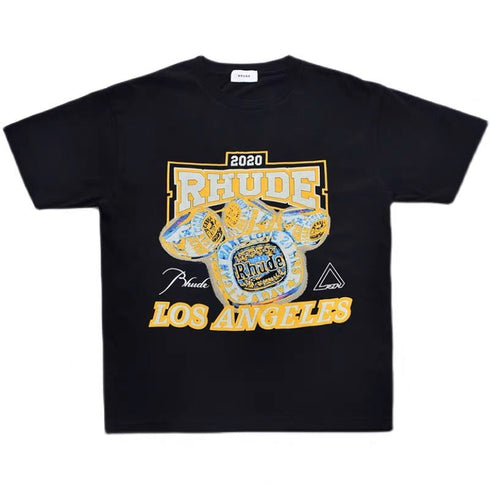 Rhude T-shirt Micro Label Champion Ring Printed Short Sleeve T-shirt