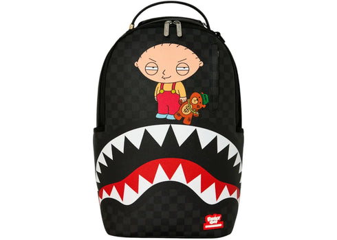 Sprayground Family Guy Stewie Holding Bear Keychain Backpack Black