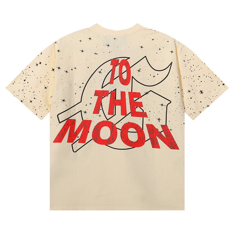 Godspeed T-shirts Astronaut Earth Gypsy Printing Cotton Casual Short Sleeve Men and Women