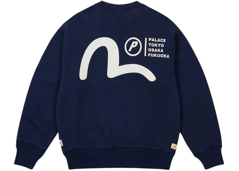 Palace x Evisu Crew Navy