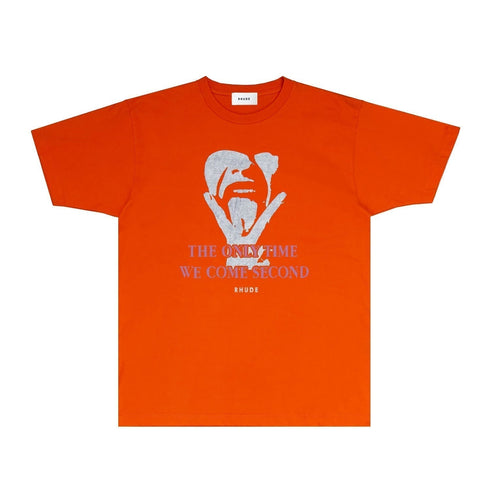 Rhude T-shirts Printed Trendy Pure Cotton