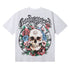 Godspeed T-shirts Skull Rose Clock Plate Double Yarn Cotton Casual Short Sleeve Men and Women