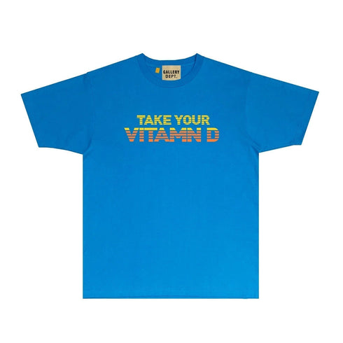 Gallery Dept T Shirt Retro Printed Loose Short-Sleeved Shirt