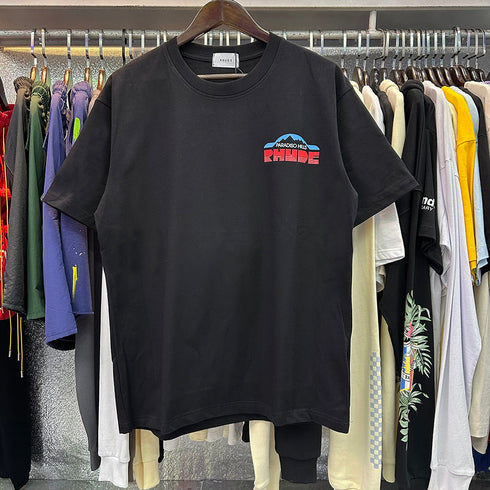 Rhude T-shirts Paradiso Rally Racing Short Sleeves Men and Women