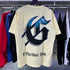Godspeed T-shirts Falling Skull Print Cotton Casual Short Sleeve Men and Women