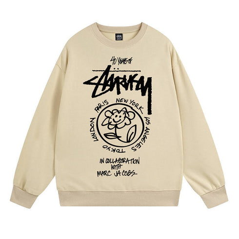 Stussy Sweatshirts Autumn/Winter Fleece Couple Sweatshirts
