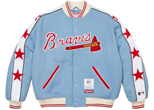 Supreme Mitchell & Ness Teams Varsity Jacket Blue