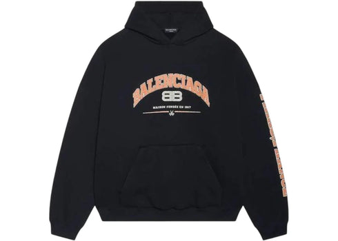 Balenciaga Wide Fit Hoodie Black/Orange/White