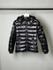 Moncler Black Glossy Hooded Puffer Coat