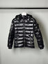 Moncler Black Glossy Hooded Puffer Coat