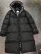 Moncler Long Hooded Quilted Puffer Coat