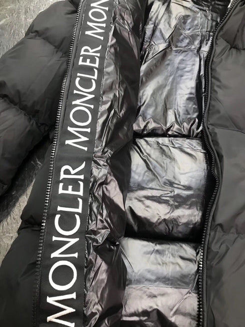 Moncler Long Hooded Quilted Puffer Coat
