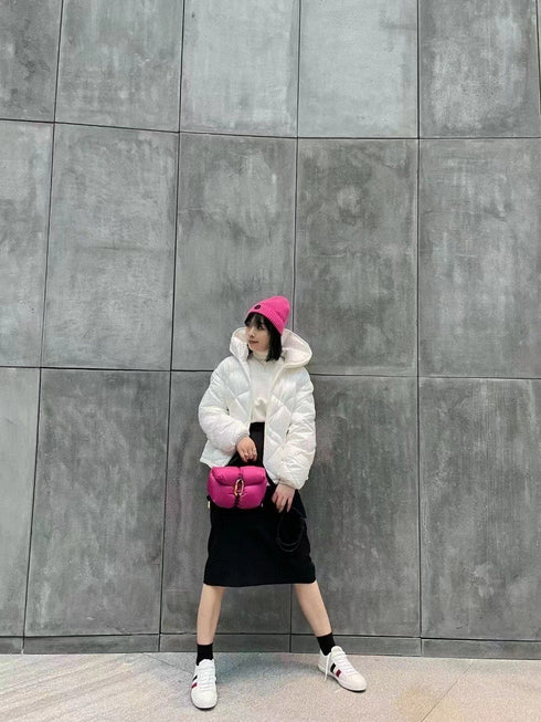 Moncler Women's Hooded Diamond-Quilt Puffer Coat
