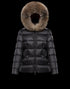 Moncler Fur-Trim Belted Puffer Coat