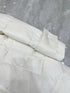 Moncler White Fur-Trim Hood Long Down Coat