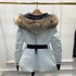 Moncler Belted Fur-Trim Hooded Coat