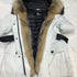 Moncler Belted Fur-Trim Hooded Coat