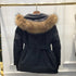 Moncler Belted Fur-Trim Hooded Coat